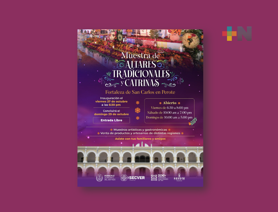 Visita este fin de semana la Muestra de Altares y Catrinas en la Fortaleza de San Carlos